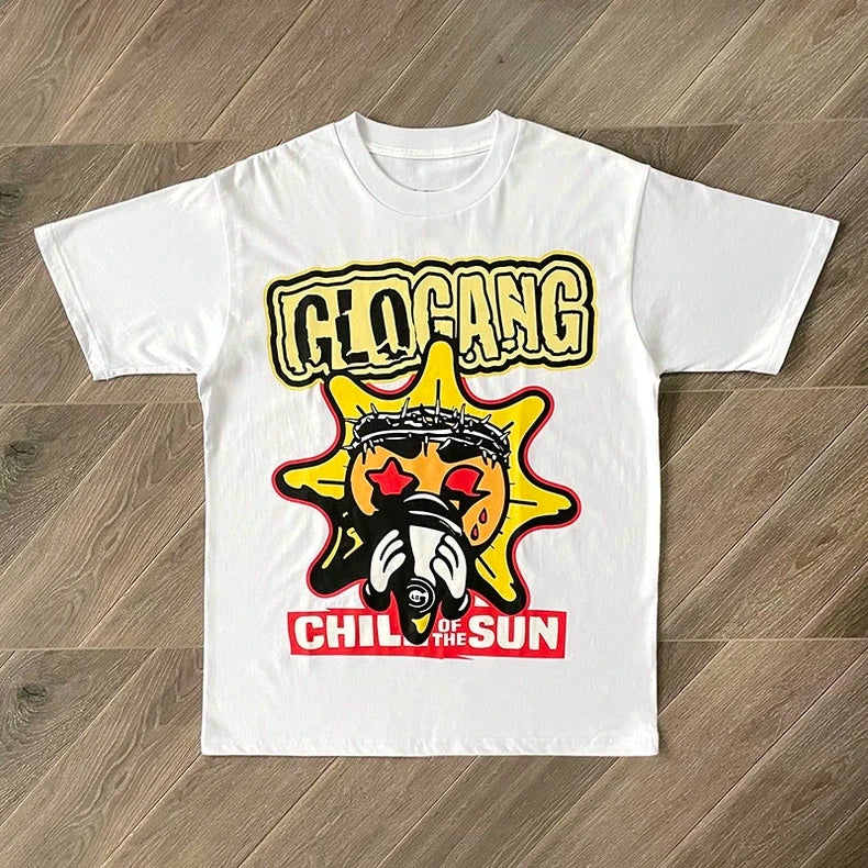 Glo Gang Casual Men's T-Shirt 100% Cotton Comfort Fit Streetwear Fashion Top