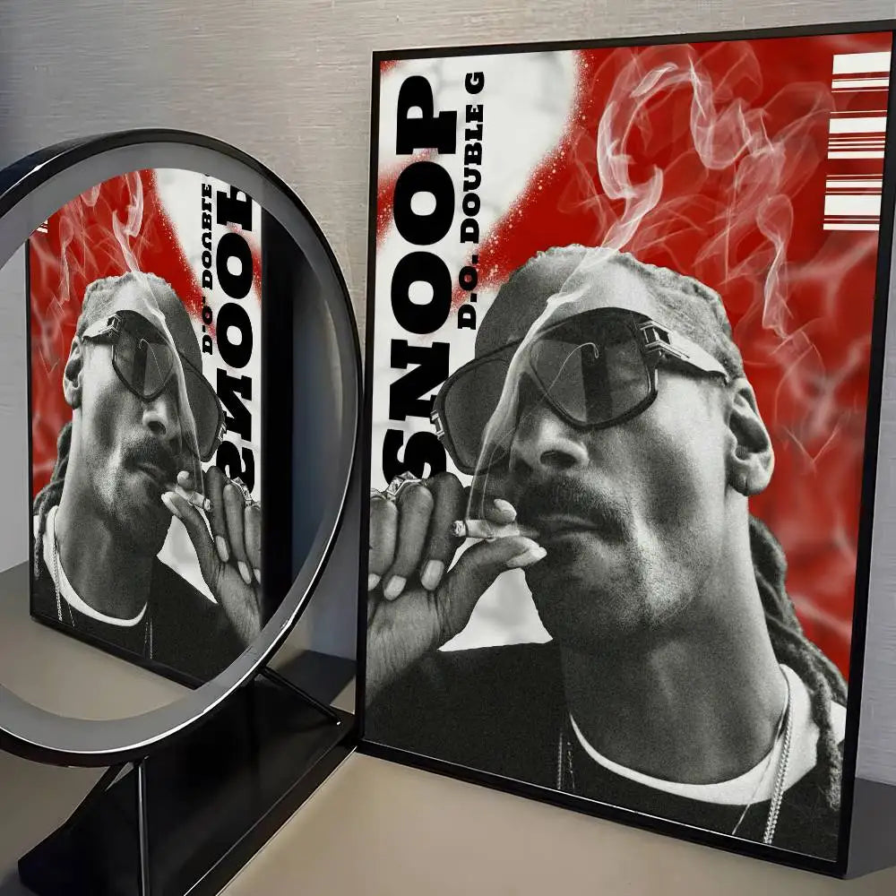 Rapper S-Snoop D-Dogg Poster HD Home Decor Sticky Wall Waterproof Home Living Room Bar Aesthetic Decor