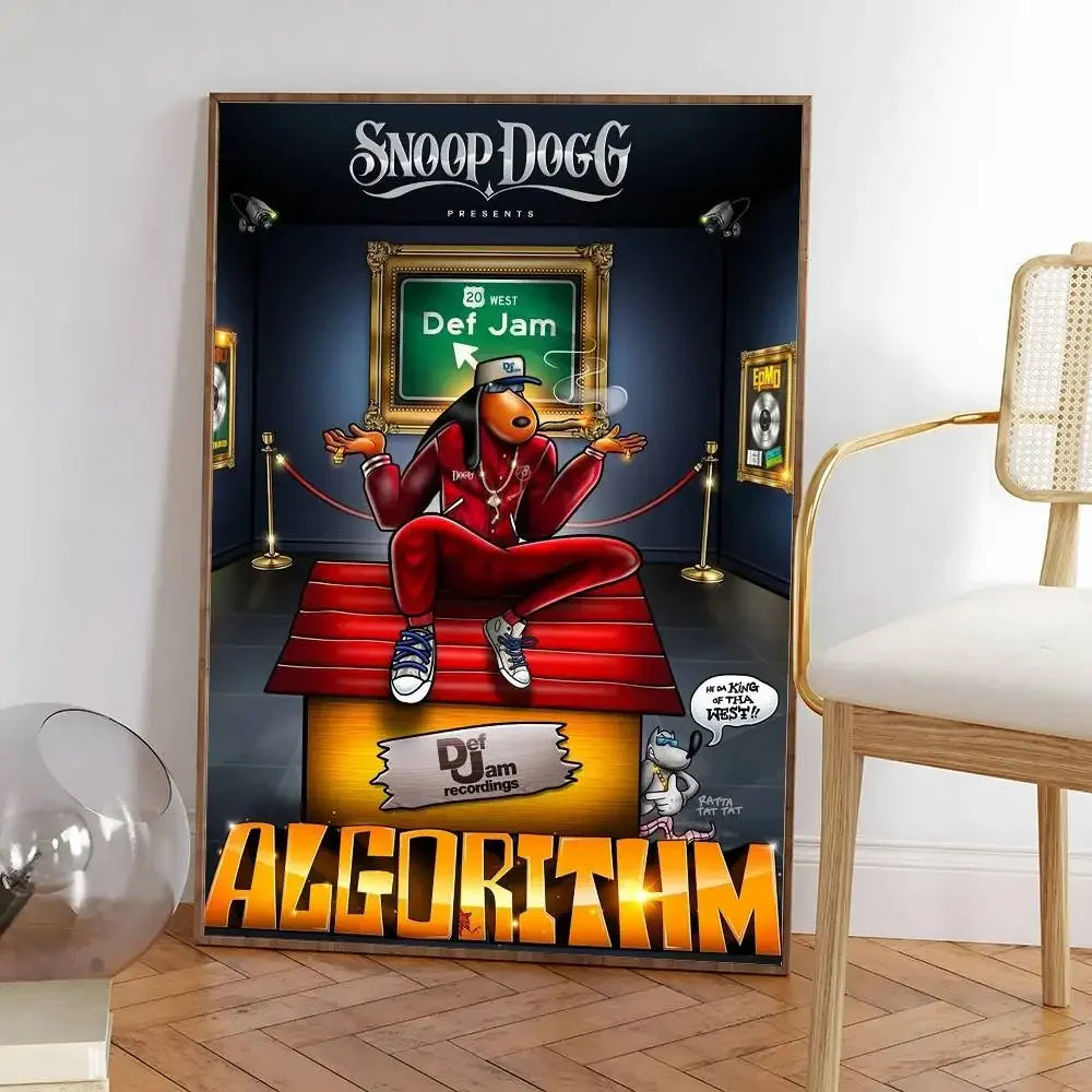 Rapper S-Snoop D-Dogg Poster HD Home Decor Sticky Wall Waterproof Home Living Room Bar Aesthetic Decor