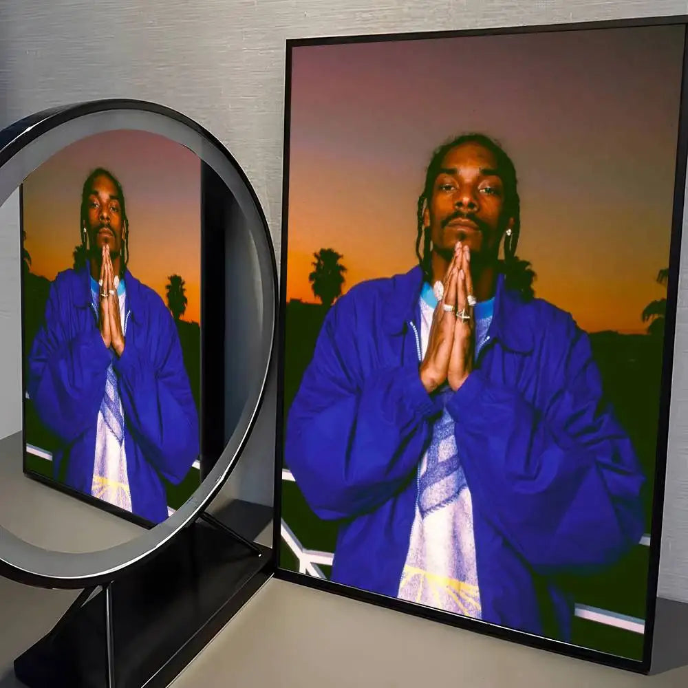 Rapper S-Snoop D-Dogg Poster HD Home Decor Sticky Wall Waterproof Home Living Room Bar Aesthetic Decor