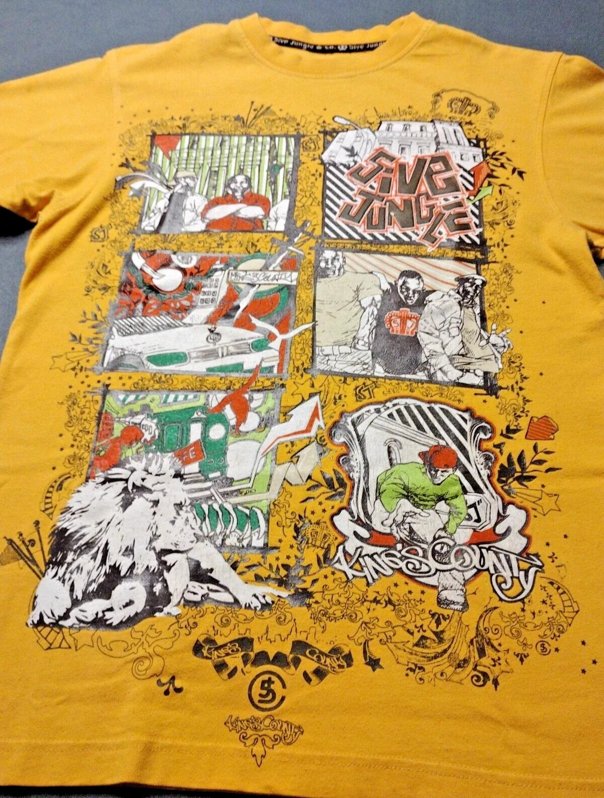Scrawl Harajuku Printing Short Sleeves Hip Hop Punk Y2K American Street Skateboard T-shirt Boy Style Pure Cotton Tops