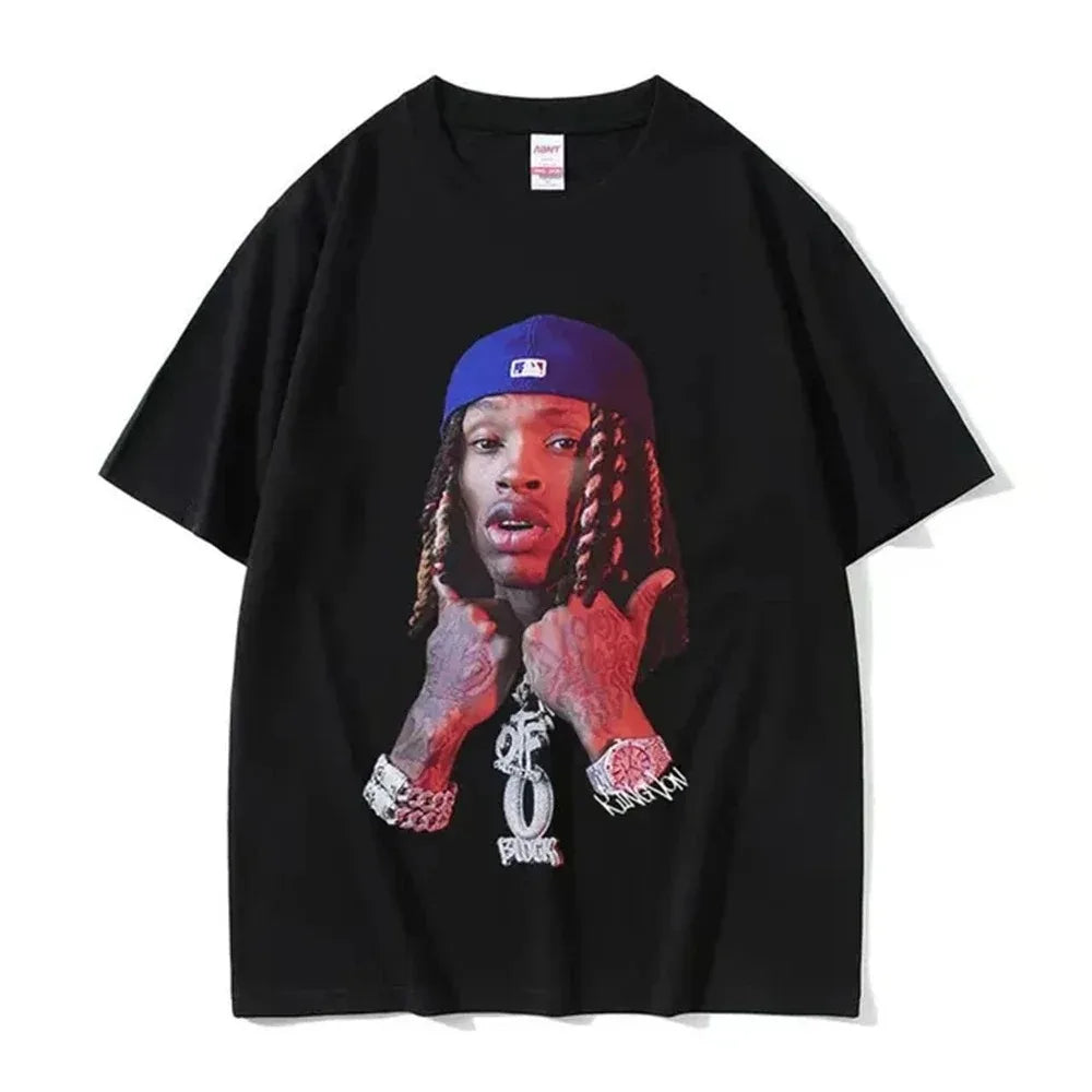 2026 Rapper K-King Von Graphic T Shirt Men's Hip Hop Gothic Fashion Short Sleeve T-shirts Oversized T-shirt Streetwear