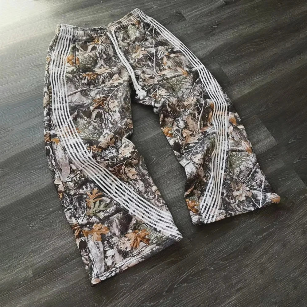 Real Tree Camo Track Pants – Side Stripe Streetwear Edition