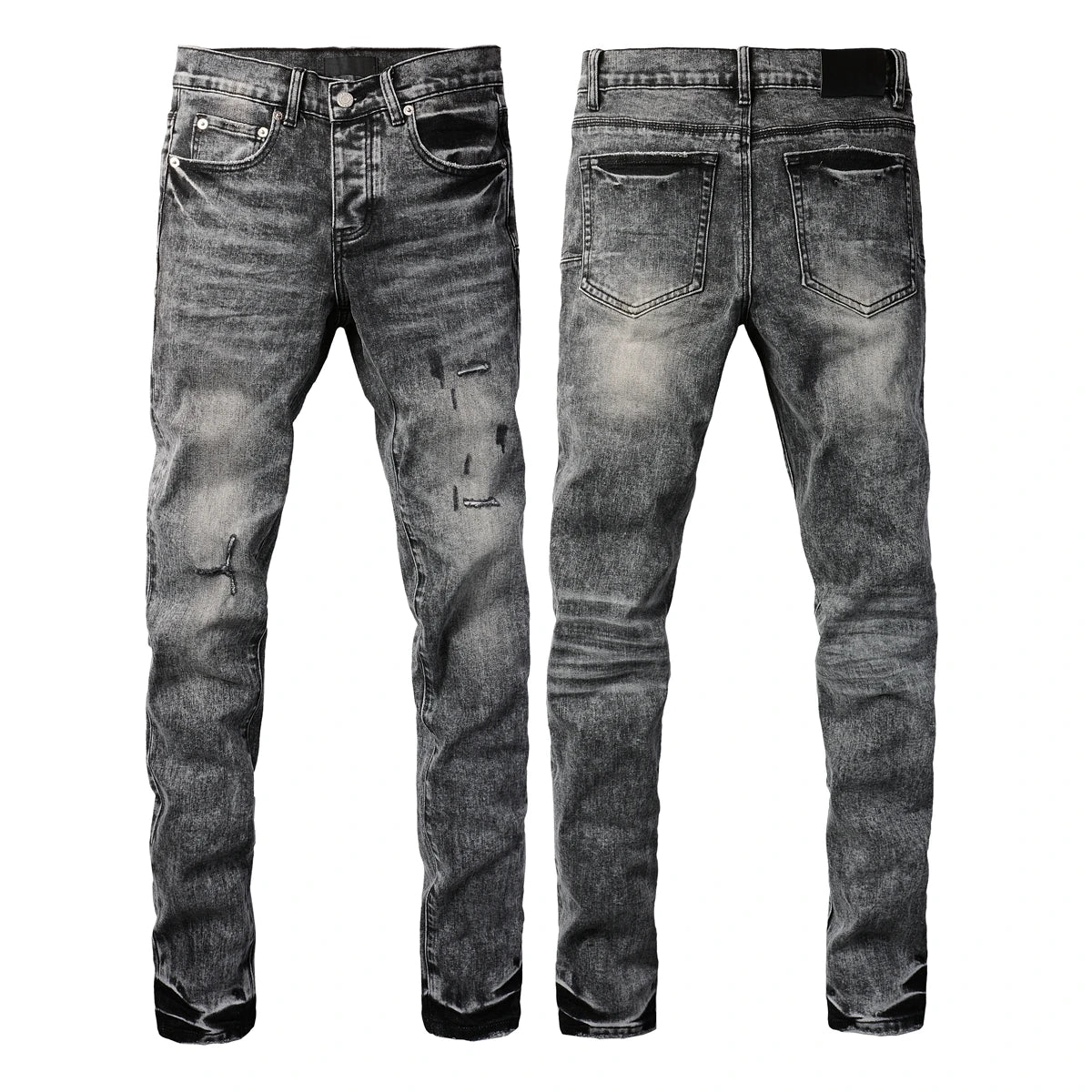2025 American Jean Print Pants 9089 Style High Waist Loose Fit Straight Leg Blue Jeans Women's Fashion Casual Trousers
