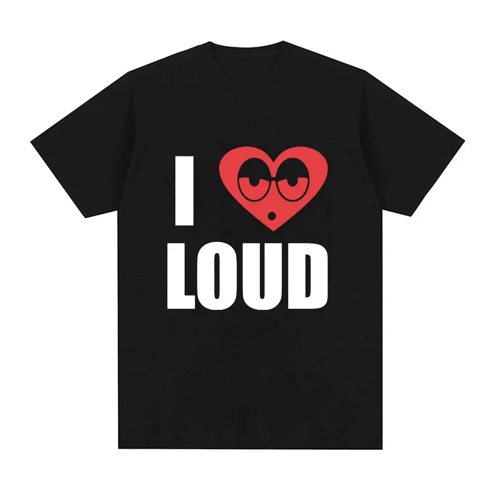 Chief Keef I Love Loud Same Style T Shirt Women's Fashion Hip Hop Short Sleeve T-shirt Oversized Tshirts Streetwear Unisex 61766