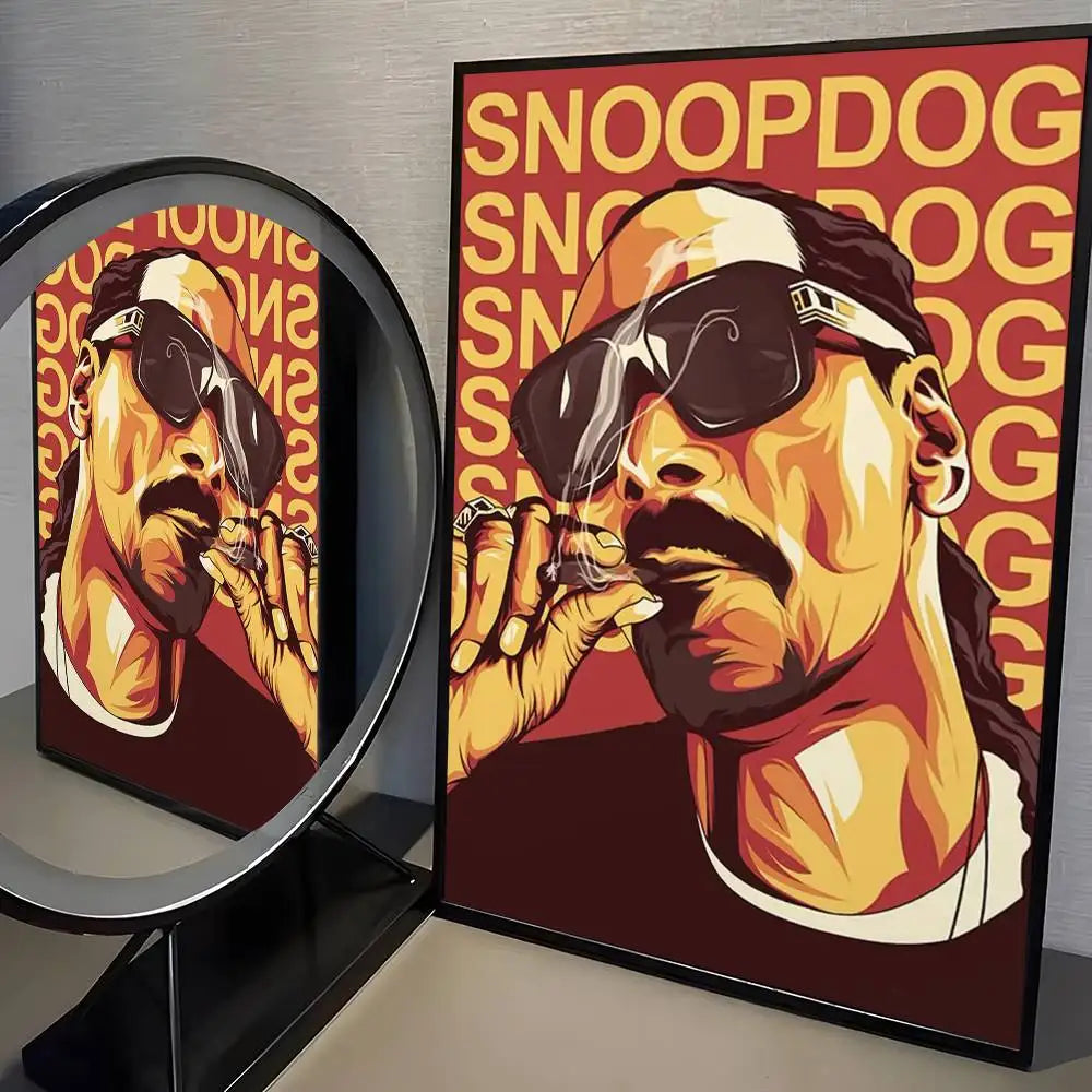 Rapper S-Snoop D-Dogg Poster HD Home Decor Sticky Wall Waterproof Home Living Room Bar Aesthetic Decor