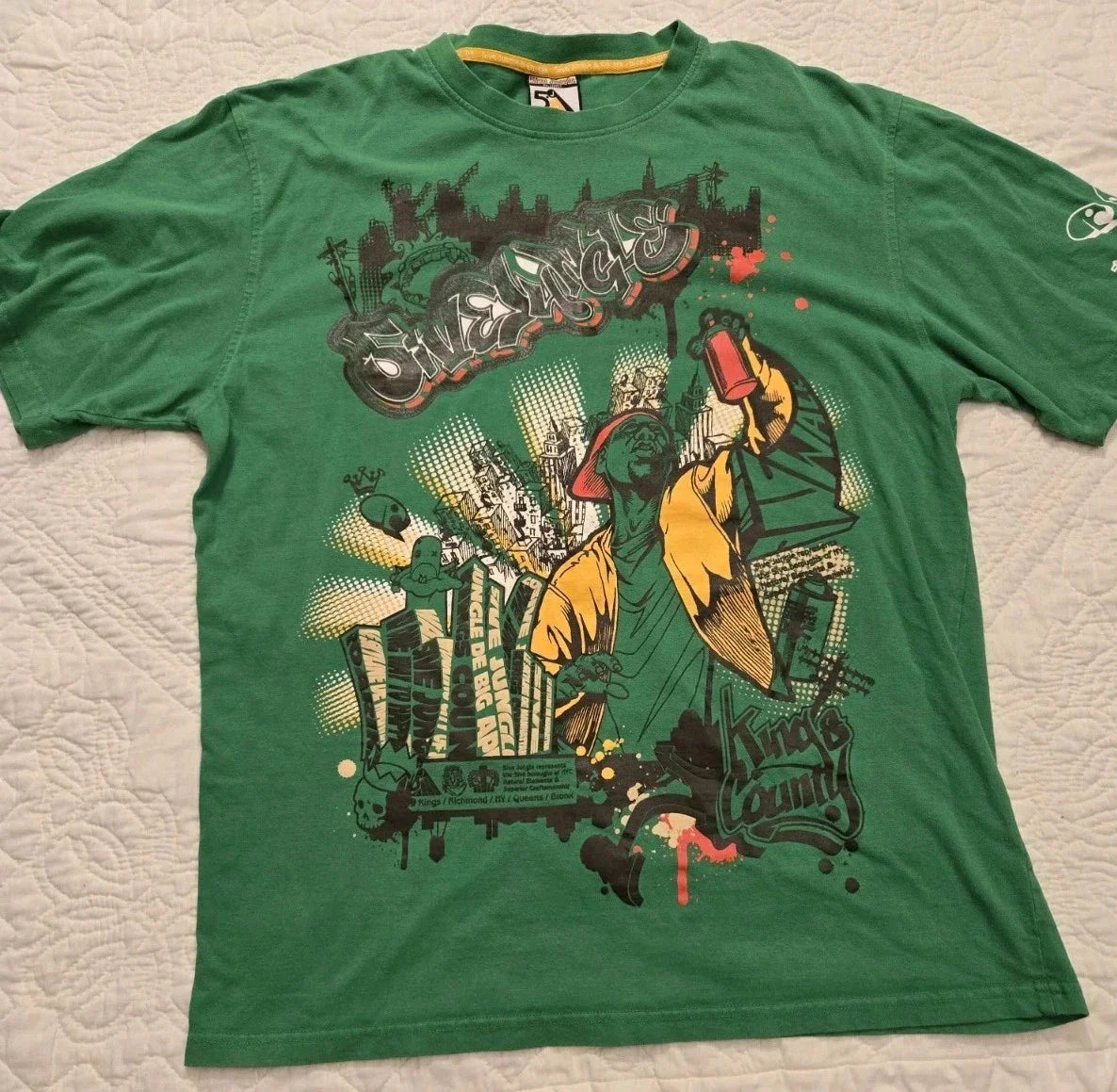 Scrawl Harajuku Printing Short Sleeves Hip Hop Punk Y2K American Street Skateboard T-shirt Boy Style Pure Cotton Tops