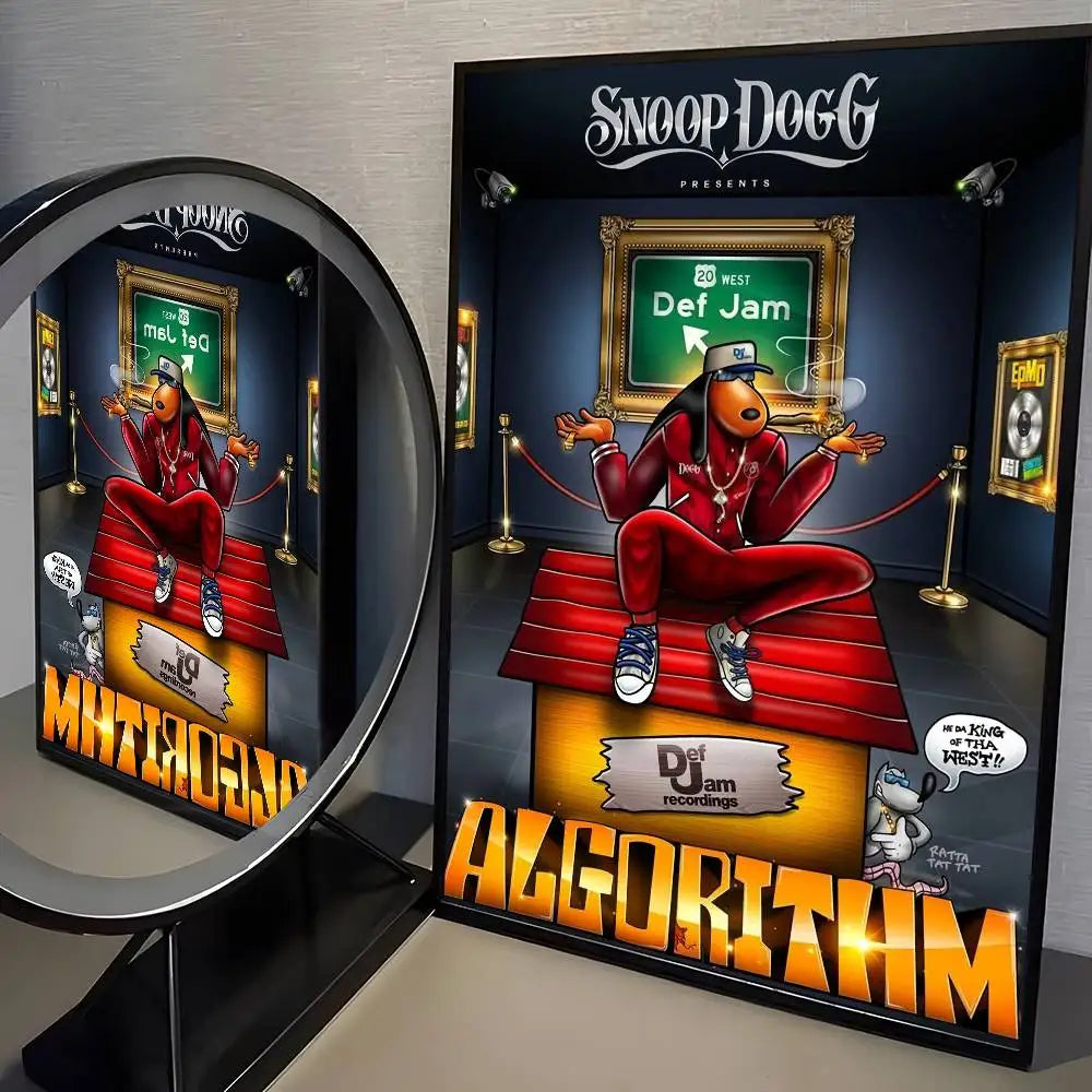 Rapper S-Snoop D-Dogg Poster HD Home Decor Sticky Wall Waterproof Home Living Room Bar Aesthetic Decor