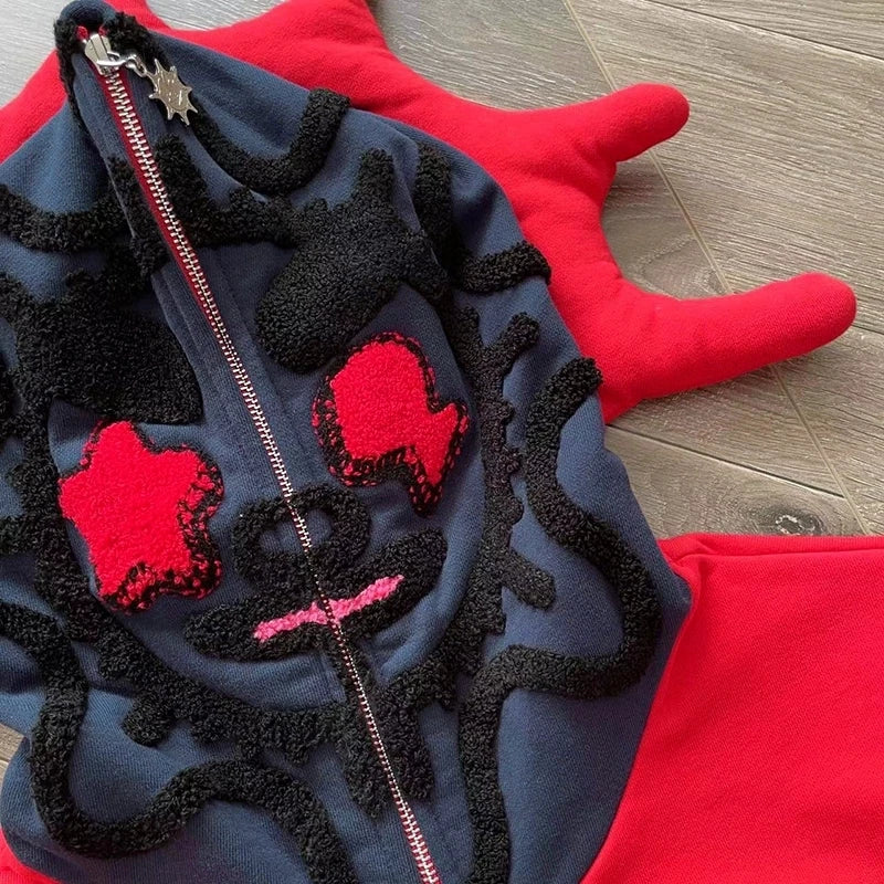 Glo Gang Style Full-Zip Mask Hoodie – Sun Horns Edition