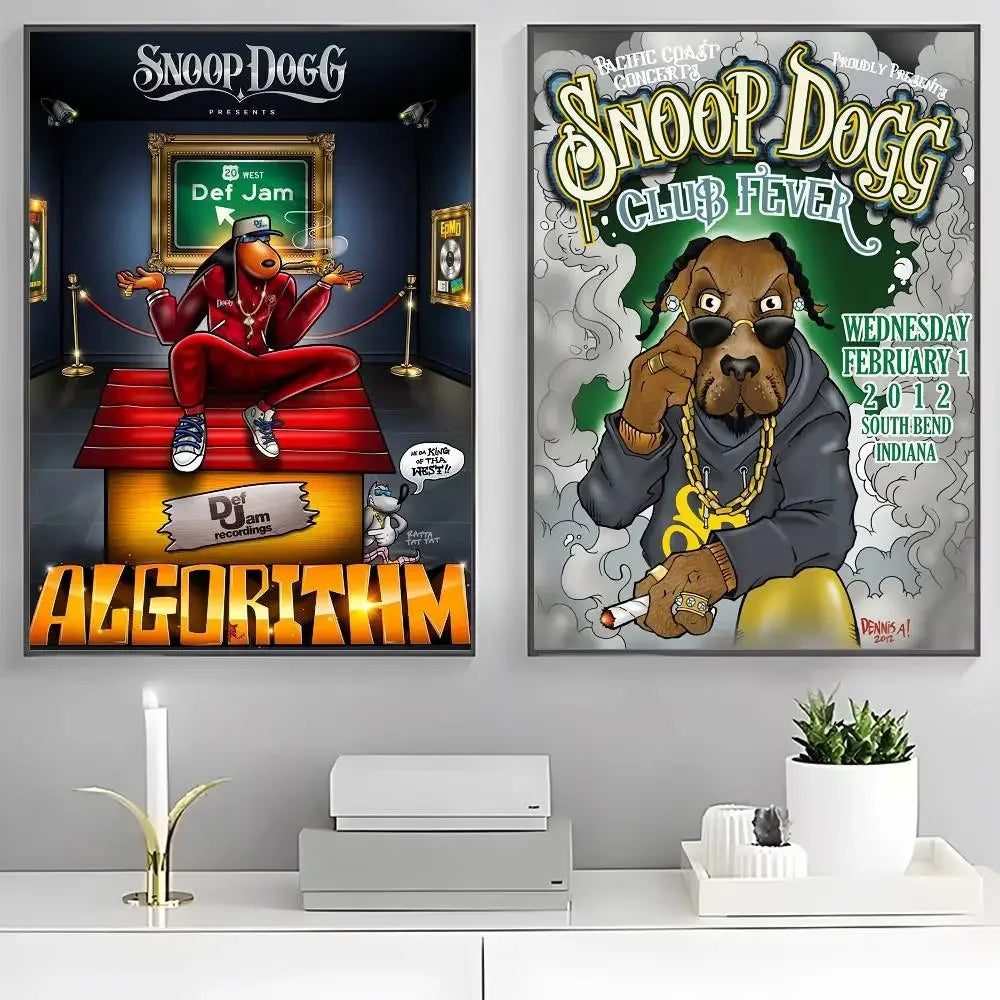 Rapper S-Snoop D-Dogg Poster HD Home Decor Sticky Wall Waterproof Home Living Room Bar Aesthetic Decor