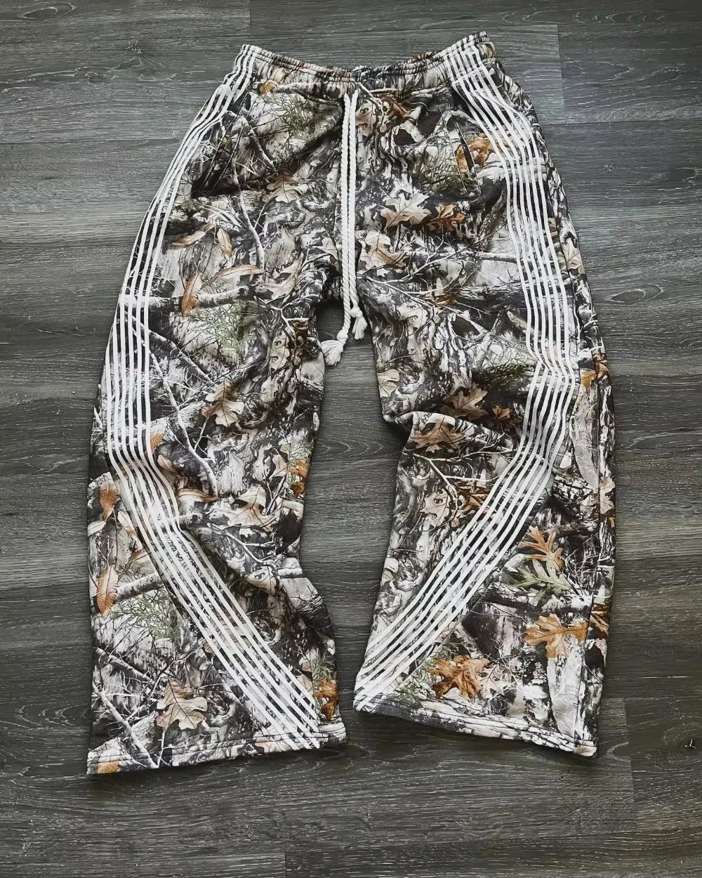 Real Tree Camo Track Pants – Side Stripe Streetwear Edition