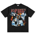 ASAP Rocky portrait graphic 100%cotton unisex shirt 2026 Summer New O-neck Men's Y2k hip hop style Short Sleeve Tshirt fan gift