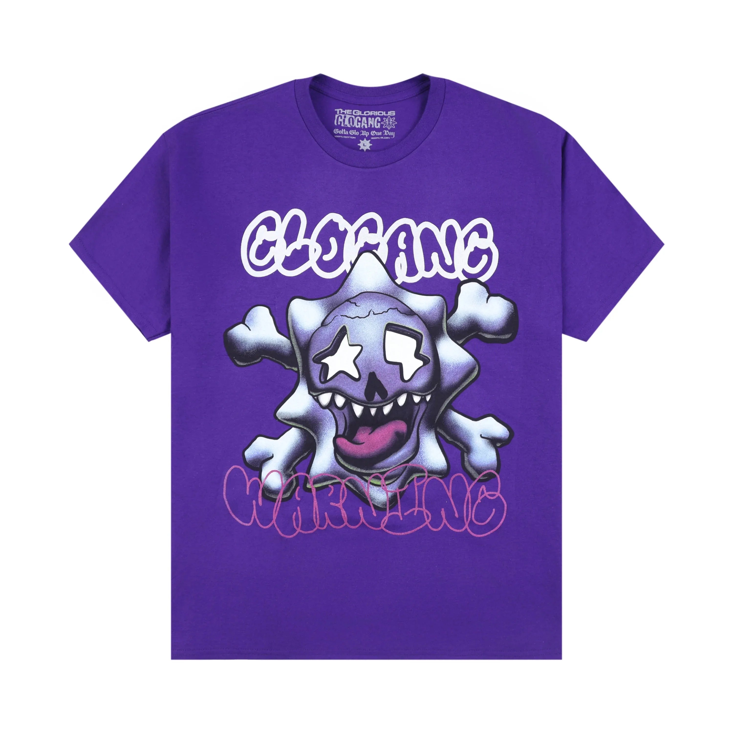 Glogang Men's Trendy Short-Sleeve T-Shirt Fashionable Street Style Harajuku Style Y2K Crew Neck Short-Sleeve Pure Cotton T-Shirt