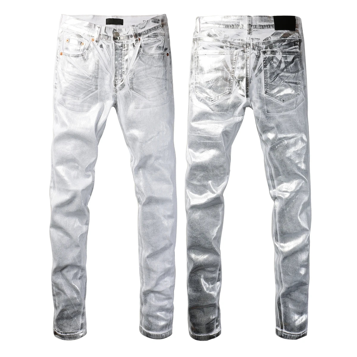 2025 American Jean Print Pants 9089 Style High Waist Loose Fit Straight Leg Blue Jeans Women's Fashion Casual Trousers