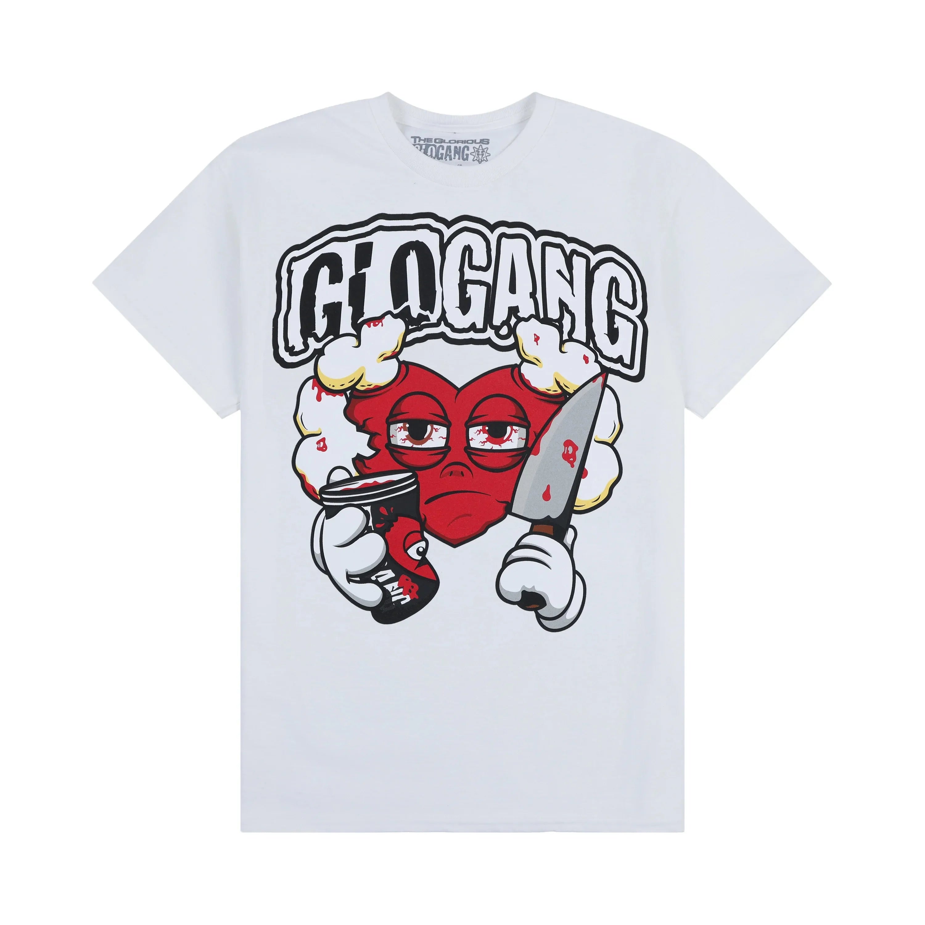 Glogang Men's Trendy Short-Sleeve T-Shirt Fashionable Street Style Harajuku Style Y2K Crew Neck Short-Sleeve Pure Cotton T-Shirt