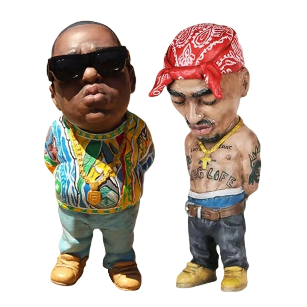 Hip Hop Legend Commemorative Resin Ornaments Tupac and Biggie statue Memorial Statue Crafts Characters Sculpture Home Decoration