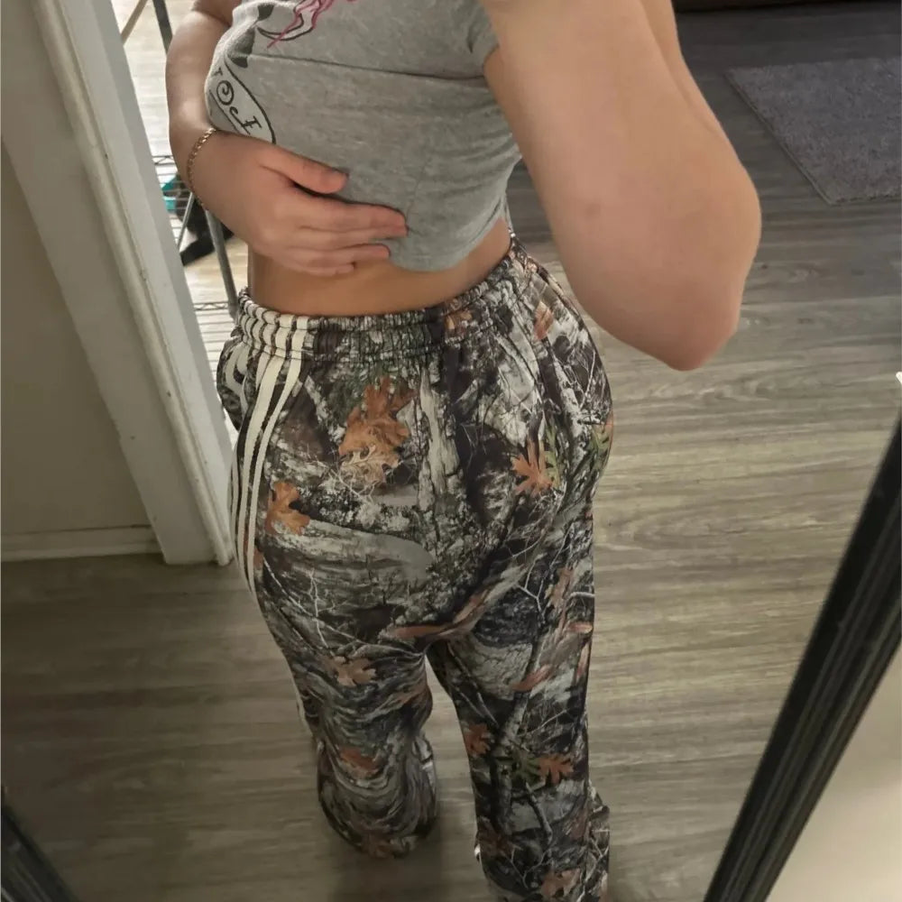 Real Tree Camo Track Pants – Side Stripe Streetwear Edition