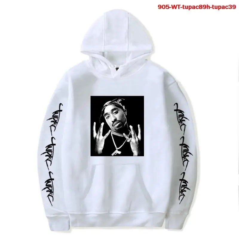 Tupac Sweater Tupac Oversized Hoodie Tupac Hoodies Men Women Thick Fleece Warm Clothing Pullover Long Sleeves Loose Sweatshirt