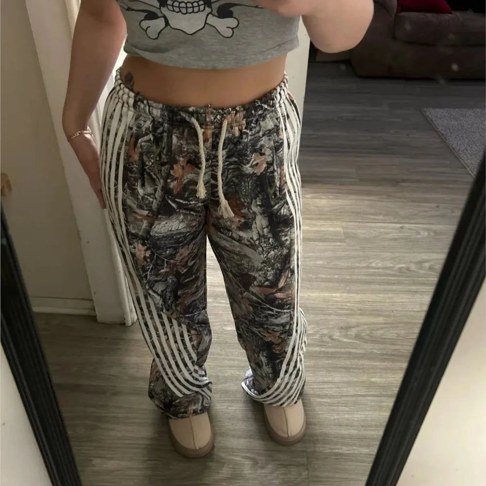 Real Tree Camo Track Pants – Side Stripe Streetwear Edition