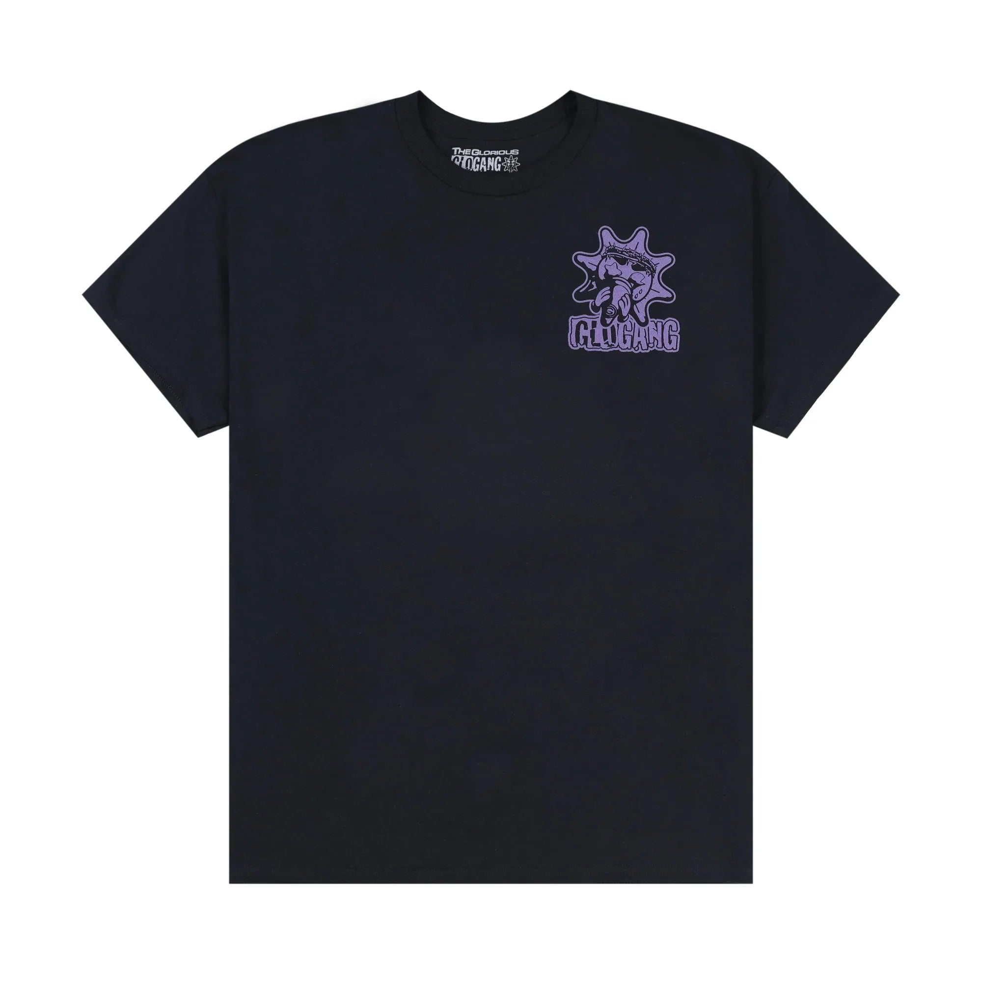 Glogang Men's Trendy Short-Sleeve T-Shirt Fashionable Street Style Harajuku Style Y2K Crew Neck Short-Sleeve Pure Cotton T-Shirt