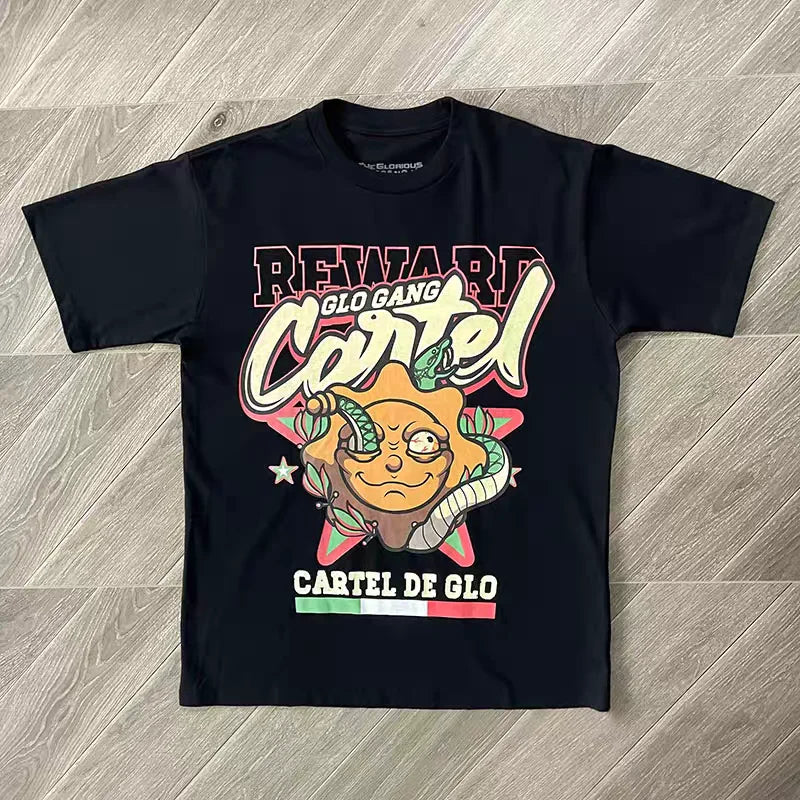 Glo Gang Casual Men's T-Shirt 100% Cotton Comfort Fit Streetwear Fashion Top