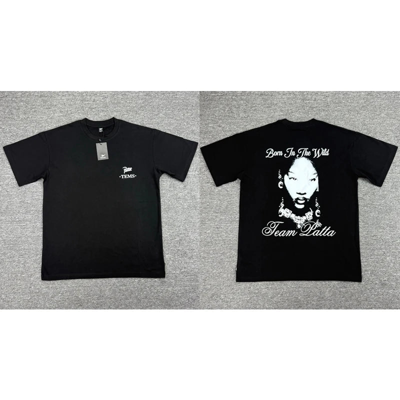 Men Women Clothing Breathable Cotton Patta T-shirt High Street Personality Fashion Print Short Sleeve PATTA Top Tee