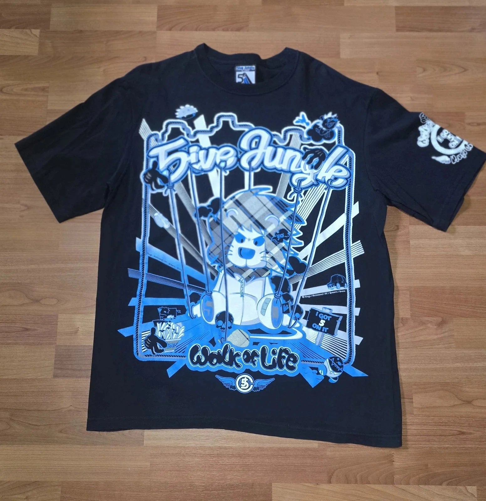 Scrawl Harajuku Printing Short Sleeves Hip Hop Punk Y2K American Street Skateboard T-shirt Boy Style Pure Cotton Tops