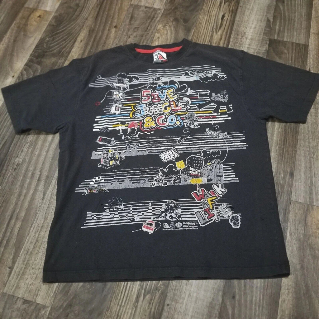 Scrawl Harajuku Printing Short Sleeves Hip Hop Punk Y2K American Street Skateboard T-shirt Boy Style Pure Cotton Tops