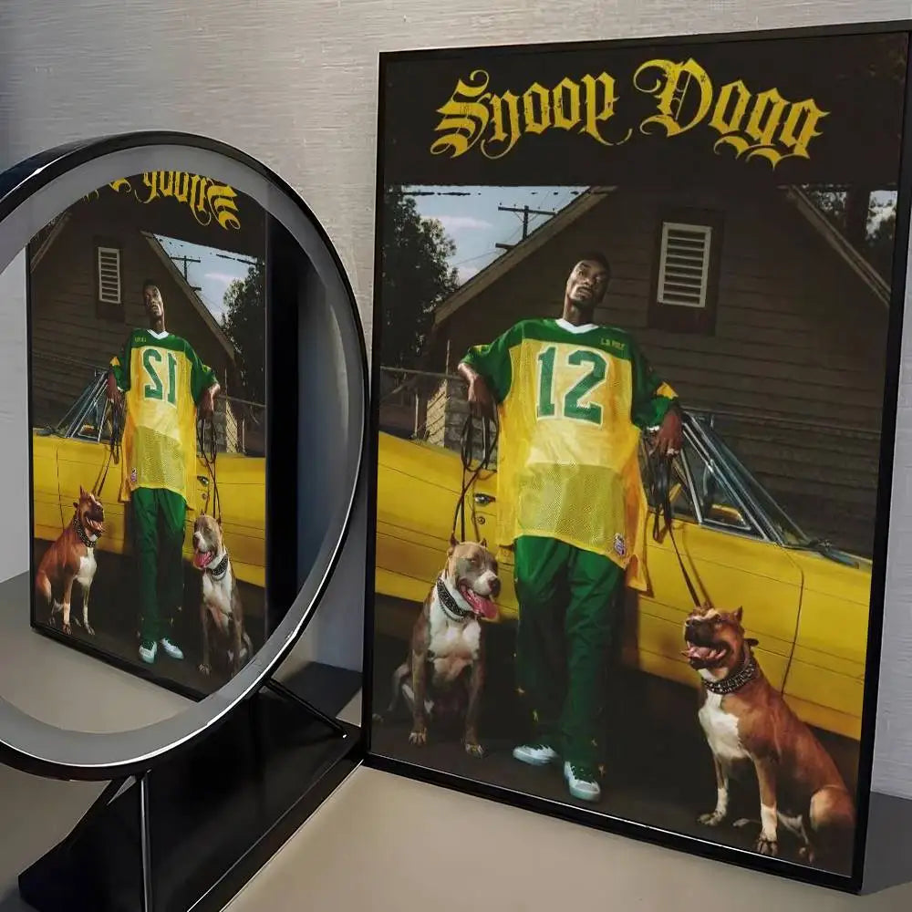 Rapper S-Snoop D-Dogg Poster HD Home Decor Sticky Wall Waterproof Home Living Room Bar Aesthetic Decor