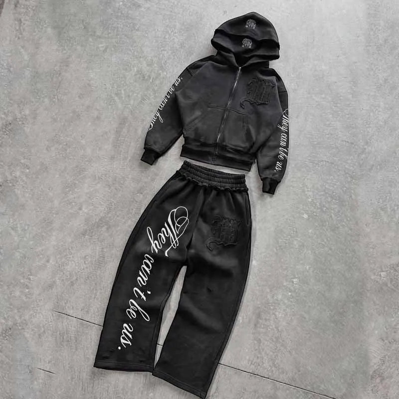 Vintage Grey Sun-Faded Set – Heavyweight Streetwear Co-ord