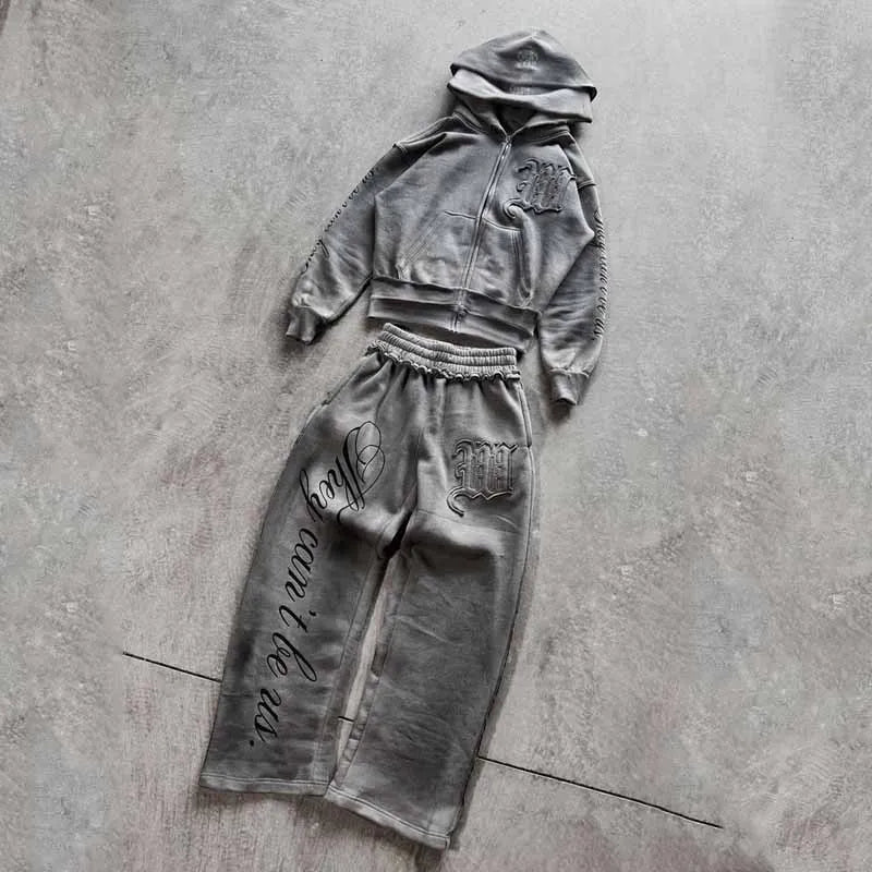 Vintage Grey Sun-Faded Set – Heavyweight Streetwear Co-ord