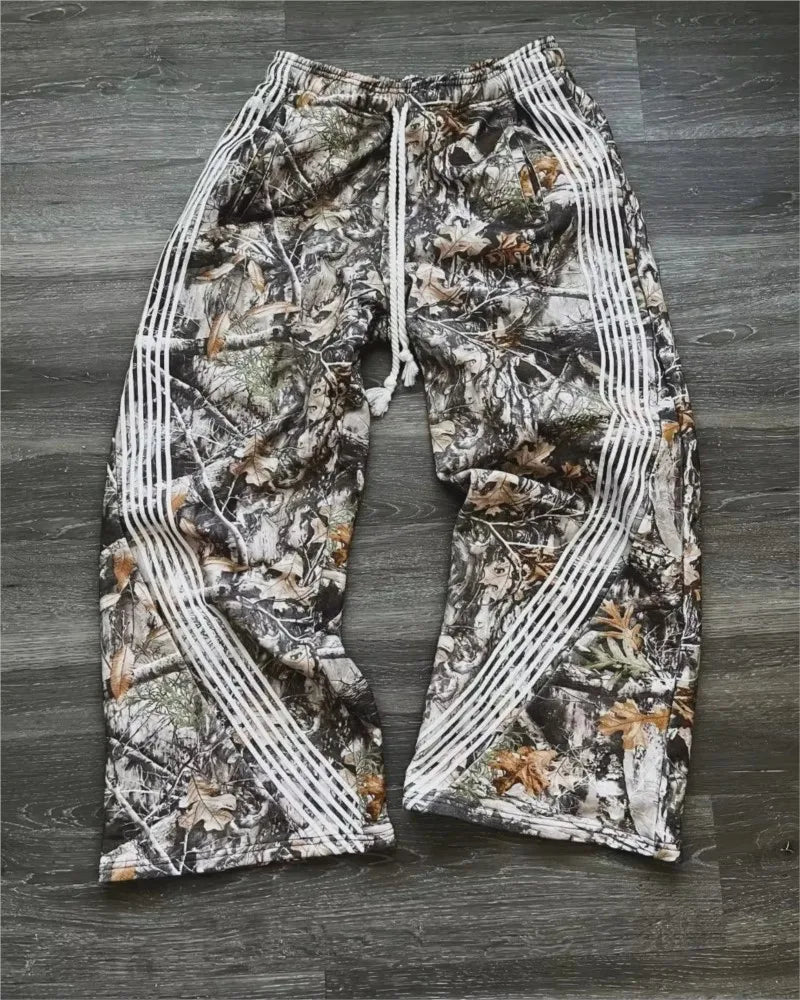 Real Tree Camo Track Pants – Side Stripe Streetwear Edition