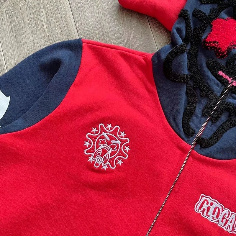 Glo Gang Style Full-Zip Mask Hoodie – Sun Horns Edition