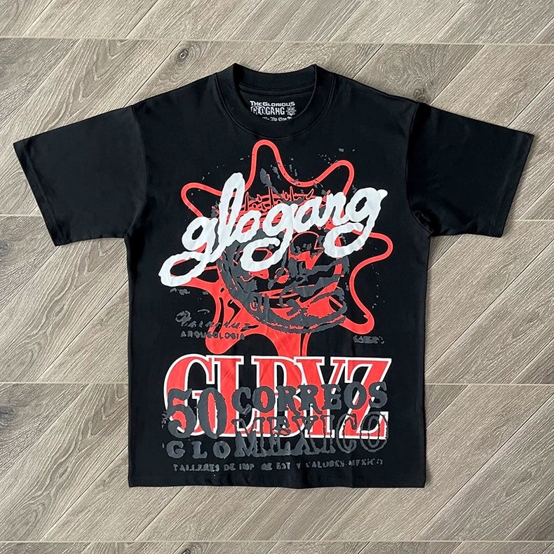 Glo Gang Casual Men's T-Shirt 100% Cotton Comfort Fit Streetwear Fashion Top