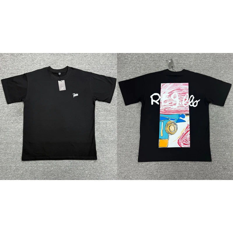 Men Women Clothing Breathable Cotton Patta T-shirt High Street Personality Fashion Print Short Sleeve PATTA Top Tee