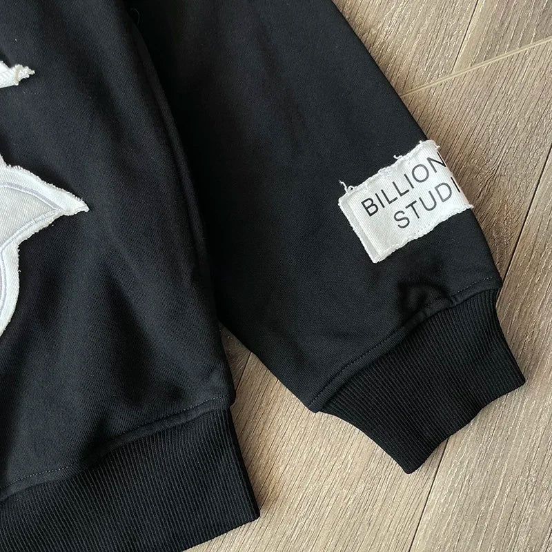 Glo Gang  BODY BAG Embroidered cartoon iron drill zipper hoodie