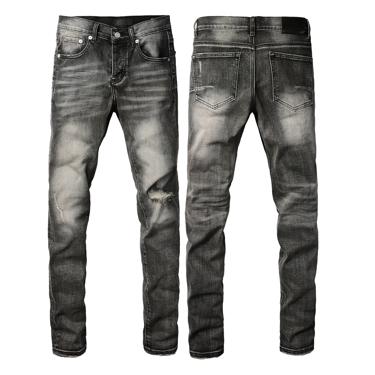 2025 American Jean Print Pants 9089 Style High Waist Loose Fit Straight Leg Blue Jeans Women's Fashion Casual Trousers