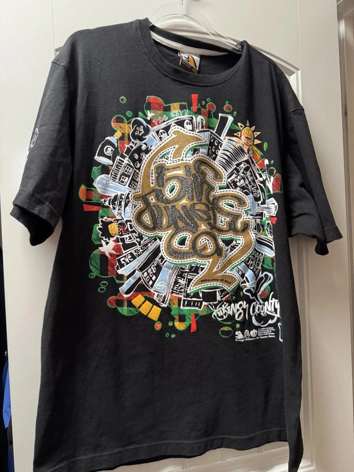 Scrawl Harajuku Printing Short Sleeves Hip Hop Punk Y2K American Street Skateboard T-shirt Boy Style Pure Cotton Tops