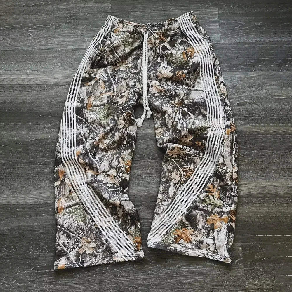Real Tree Camo Track Pants – Side Stripe Streetwear Edition