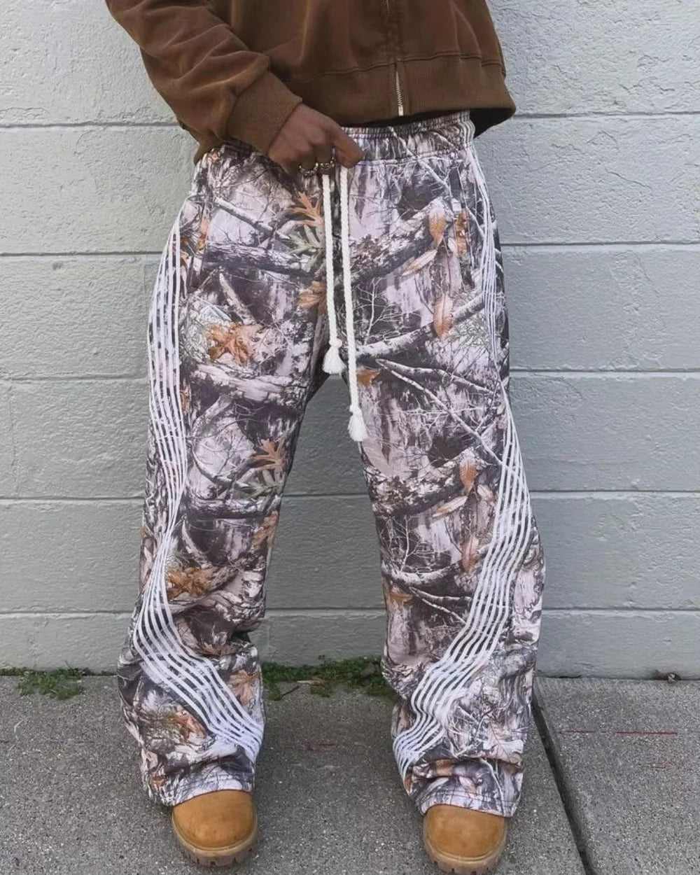 Real Tree Camo Track Pants – Side Stripe Streetwear Edition