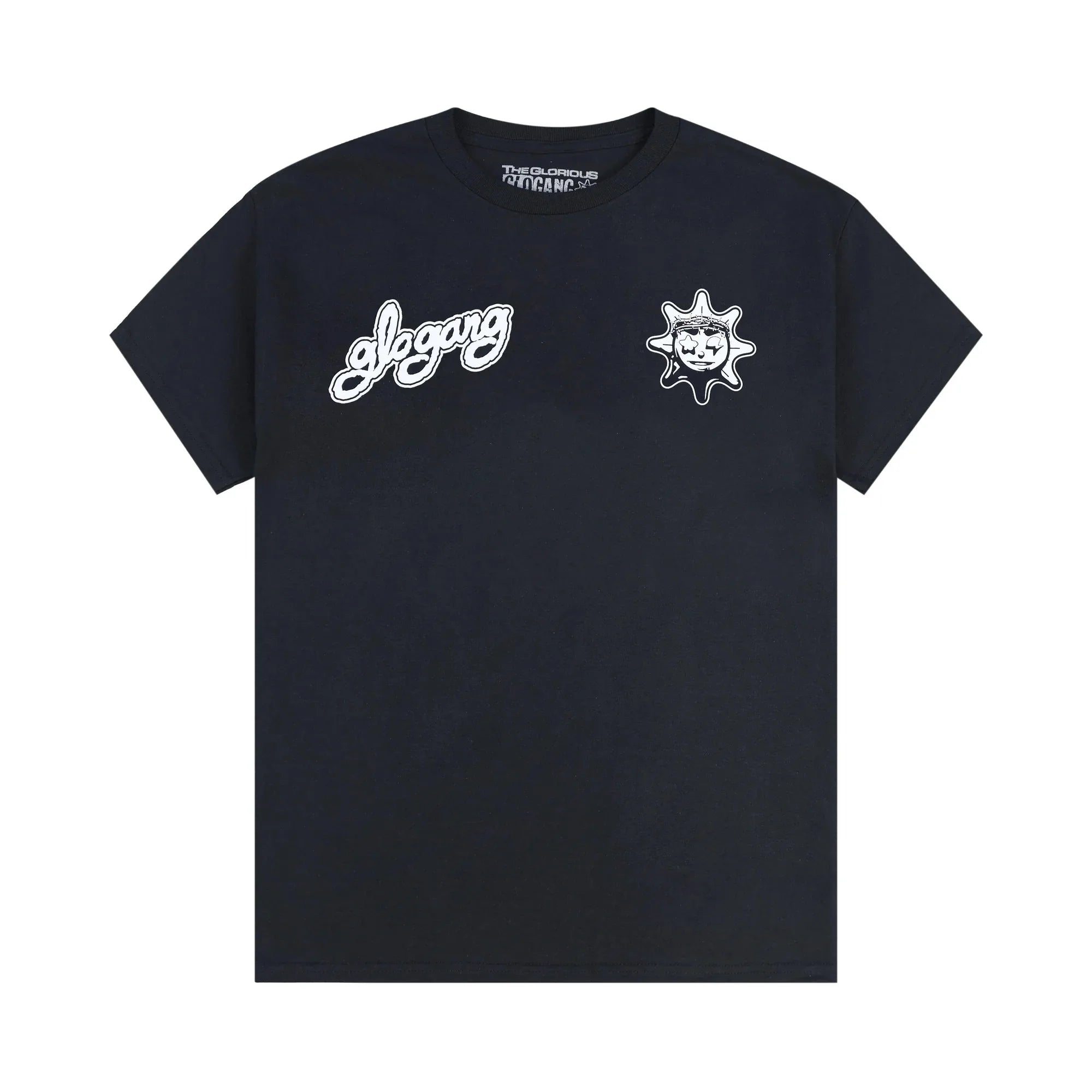 Glogang Men's Trendy Short-Sleeve T-Shirt Fashionable Street Style Harajuku Style Y2K Crew Neck Short-Sleeve Pure Cotton T-Shirt
