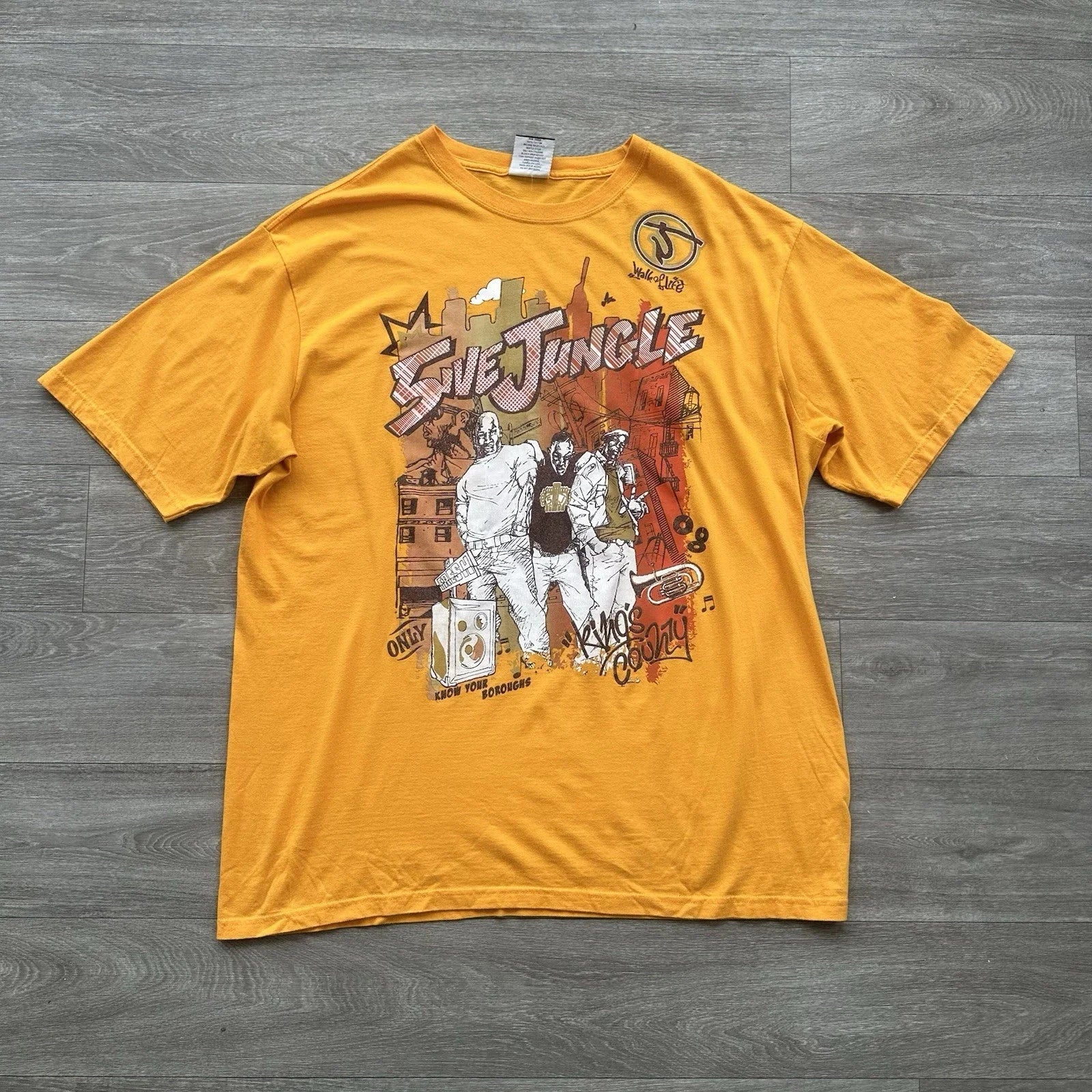 Scrawl Harajuku Printing Short Sleeves Hip Hop Punk Y2K American Street Skateboard T-shirt Boy Style Pure Cotton Tops
