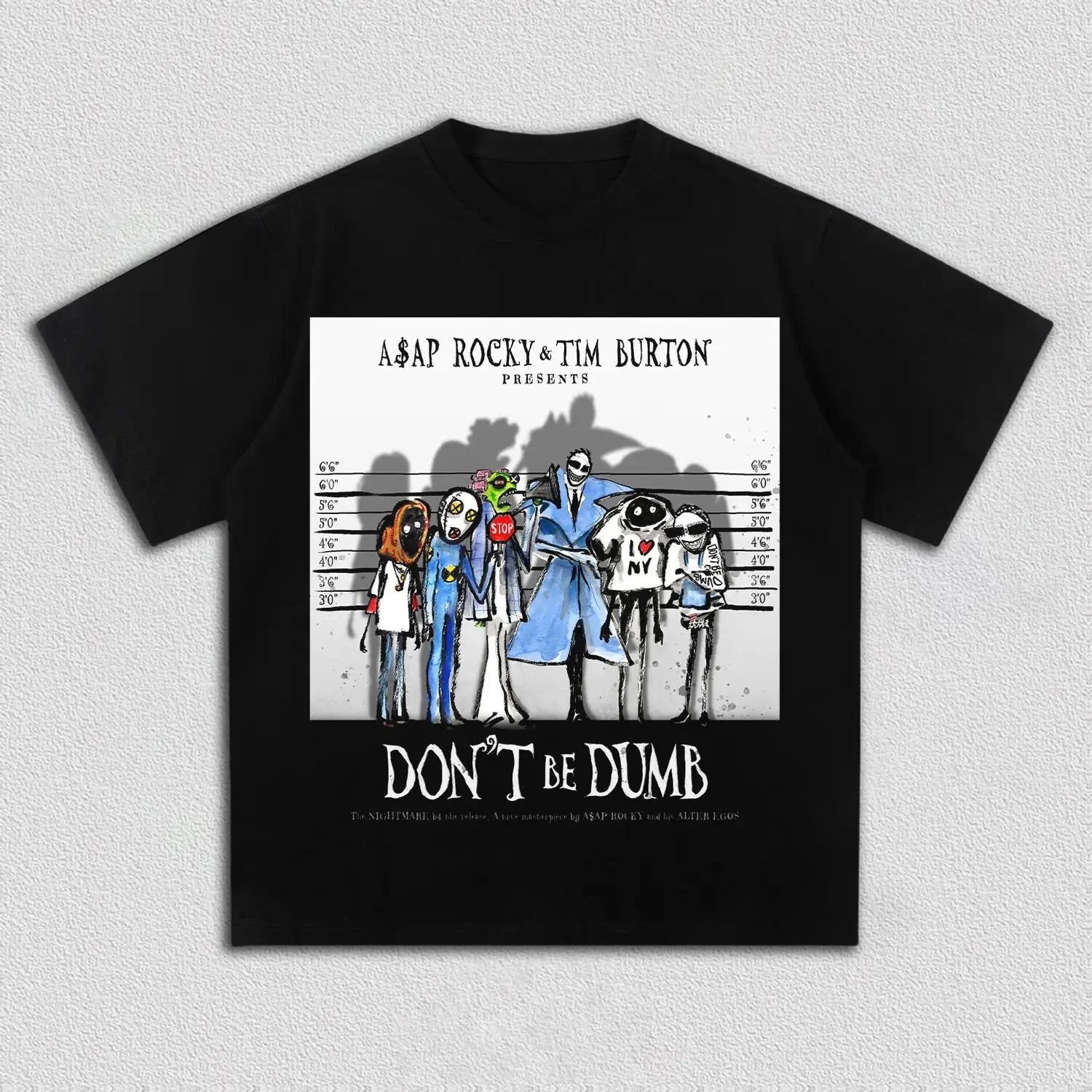 ASAP Rocky Don't Be Dumb album graphics 100%cotton men's shirt Summer O-neck Women's Y2k Hip Hop Short Sleeve Tshirt fan gift