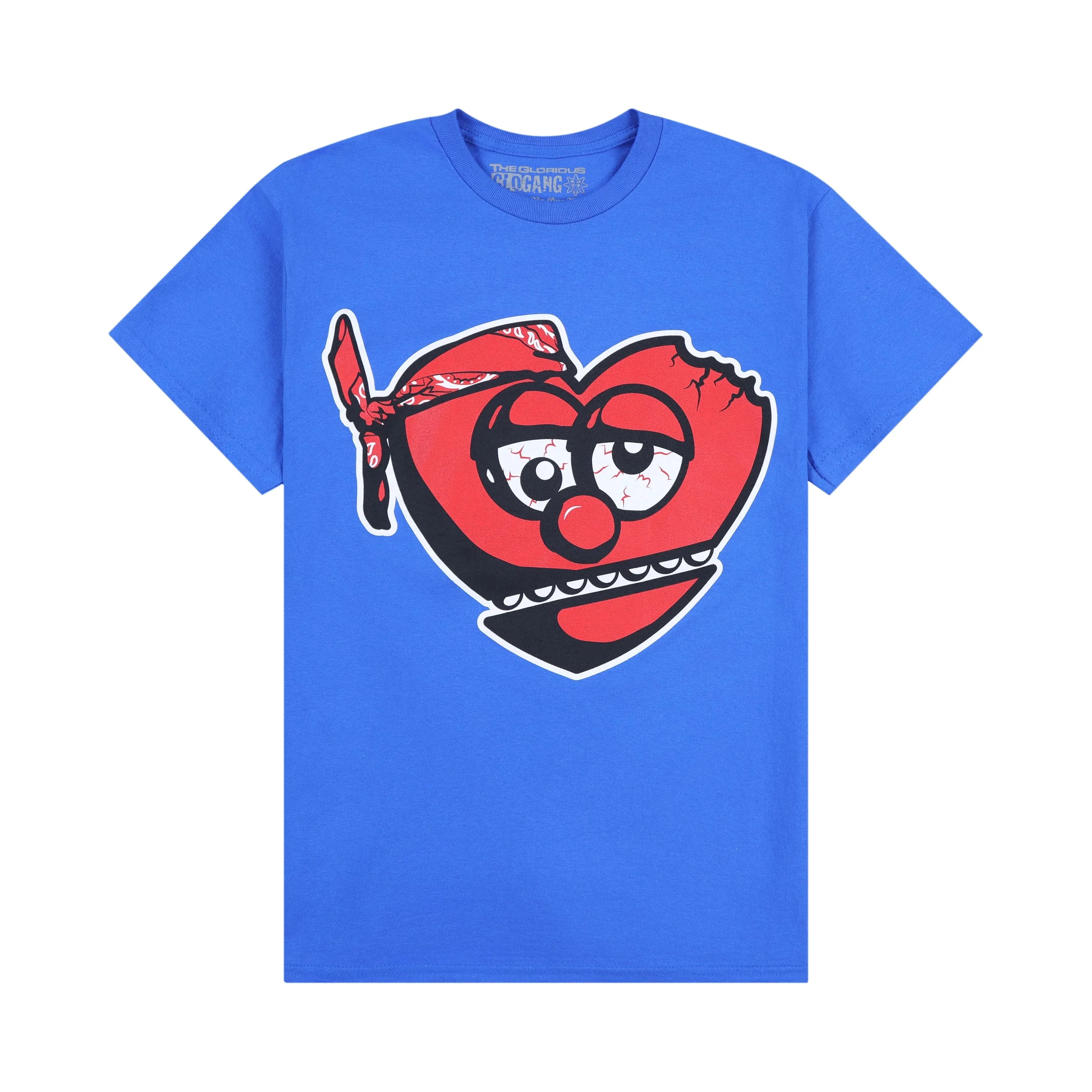 Glogang Men's Trendy Short-Sleeve T-Shirt Fashionable Street Style Harajuku Style Y2K Crew Neck Short-Sleeve Pure Cotton T-Shirt
