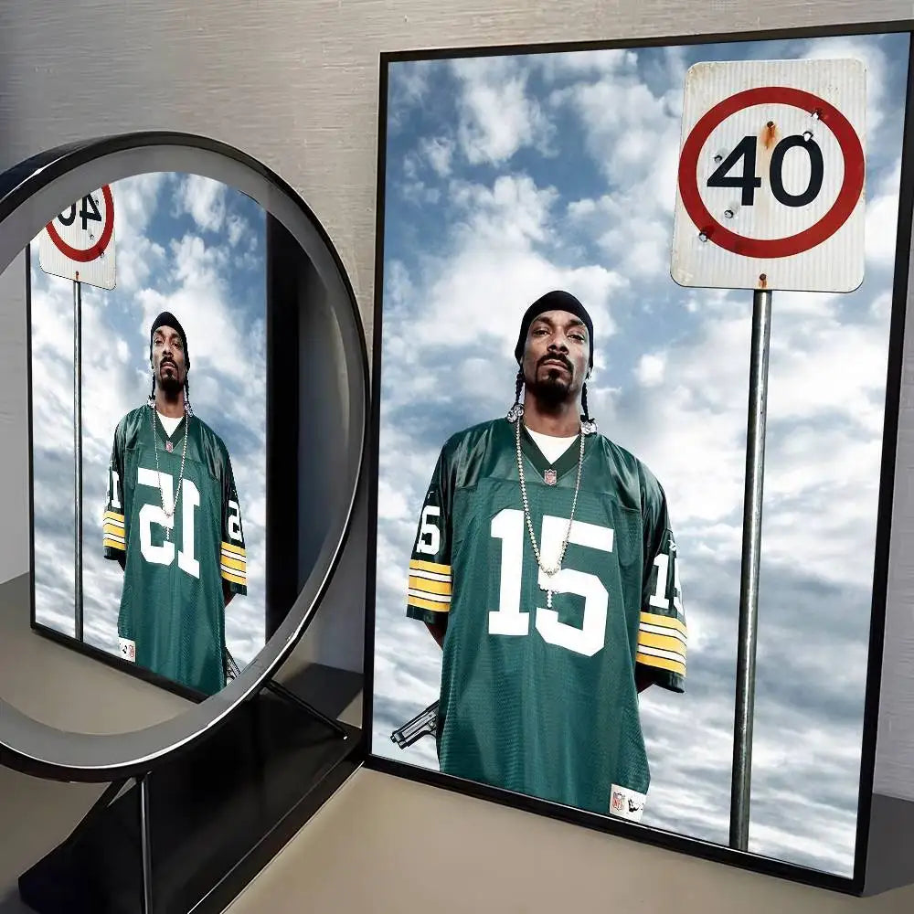 Rapper S-Snoop D-Dogg Poster HD Home Decor Sticky Wall Waterproof Home Living Room Bar Aesthetic Decor