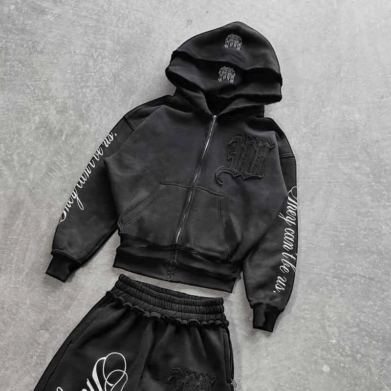 Vintage Grey Sun-Faded Set – Heavyweight Streetwear Co-ord