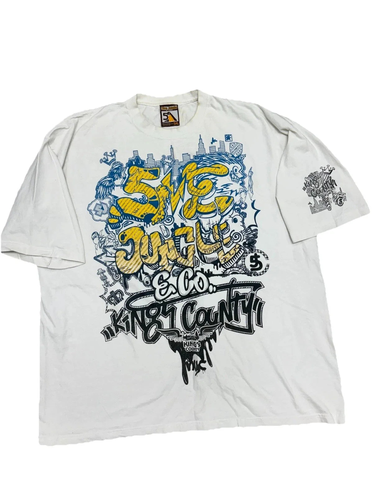 Scrawl Harajuku Printing Short Sleeves Hip Hop Punk Y2K American Street Skateboard T-shirt Boy Style Pure Cotton Tops