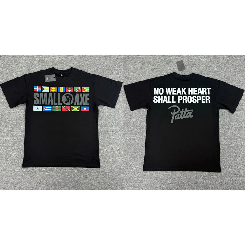 Men Women Clothing Breathable Cotton Patta T-shirt High Street Personality Fashion Print Short Sleeve PATTA Top Tee